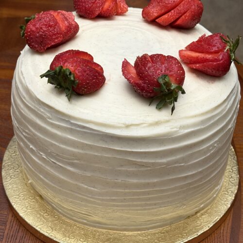 Strawberry Vanilla Cream Cake